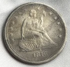 1876-S Seated Liberty Quarter 1/4 Dollar 90% Silver San Francisco US Coin 25c