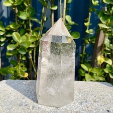 352G Natural Clear Quartz Crystal Point Healing Wand Polished Rock Crystal Reiki