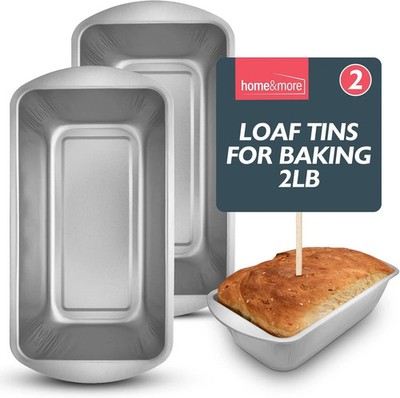 2 Stück Laibformen zum Backen 2 Pfund - Antihaft Brotformen 21 x 11 x 6,4 cm - Langlebig Ba