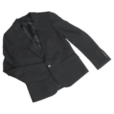 Auth CELINE Single jacket Wool 100% Black Outer Women 36 size