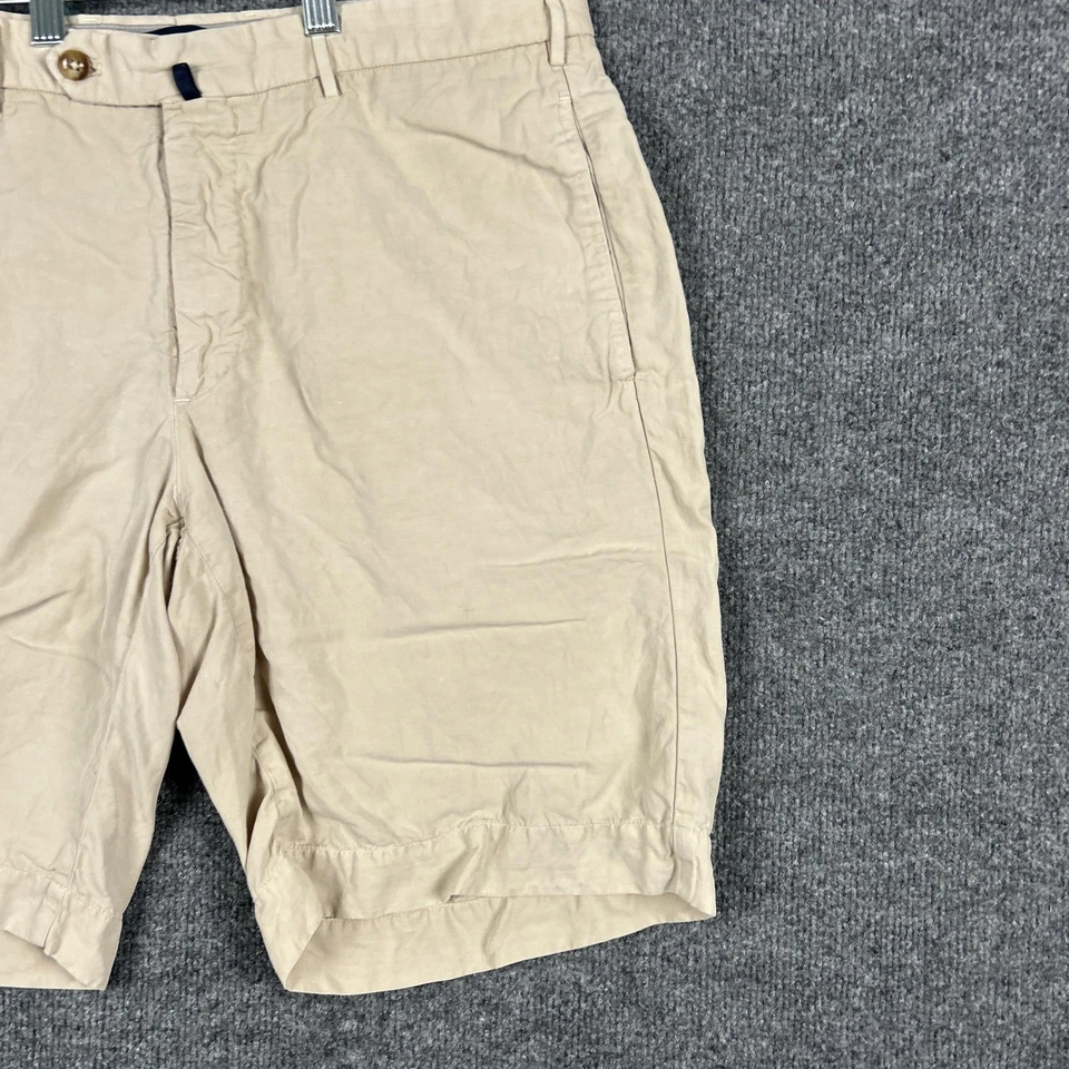 Шорты мужские Incotex 36 классический крой льняная смесь китайолино летние повседневные легкие - Изображение 2 из 4