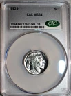 CACG MS-64 1929-P Buffalo Nickel, Radiant, Gem Quality Beauty!