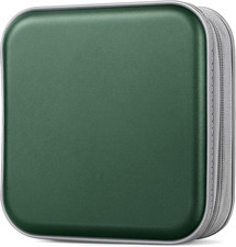 CD Case, 40 Capacity Hard Plastic DVD Case Portable Zipper CD/DVD Wallet Holder