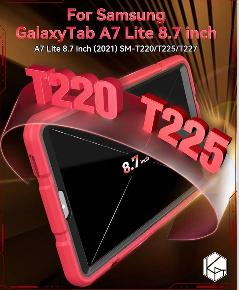 Tablet Heavy Duty Stand Case For Sam Galaxy Tab A7 Lite 8.7 SM-T220 T225 2021 - Image 2 of 4