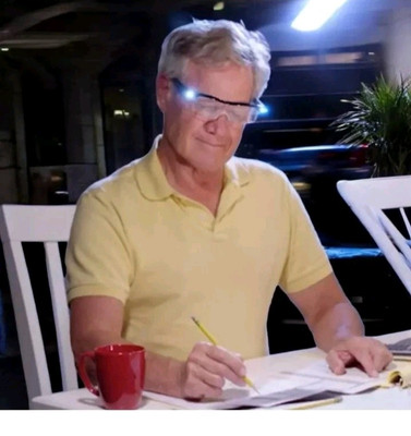 JML Mighty Sight LED Lupenbrille mit wiederaufladbaren Lichtern 160% Vergrößerung