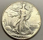 1942-P  -WALKING LIBERTY HALF DOLLAR - 47.8 MILLION MINTAGE - 90% Silver 12.5g