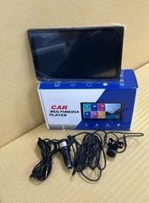 Hikity 9'' Portable Wireless Carplay Car Stereo with 4K Front Dashcam Angle-Adj