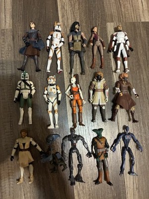 Star Wars Clone Wars Lot X15 Quinlan Vos Ponds Gree Commander Cody Commando