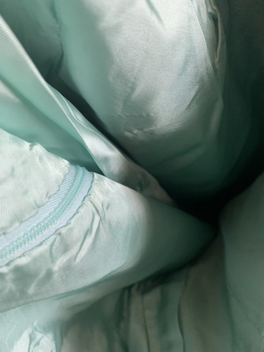 Vintage Leather Skirt. Spanish. Size EU48. Light Duck Egg Blue. Please Read…. - Picture 9 of 10