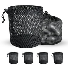 6 PCS Mesh Golf Ball Storage Bag Drawstring Shag Organizer Sack Tennis