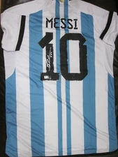Lionel Messi Argentina Signed/Autographed Jersey 2022 FIFA World Cup W/COA
