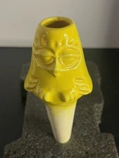 Vintage Ceramic Plant Watering Spike Yellow Bird