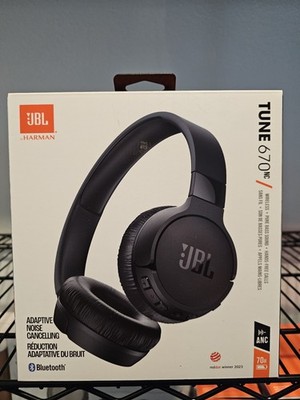 JBL Tune 670 NC Color Black Wireless On-Ear Noise Cancelling Headphones Bluetoot