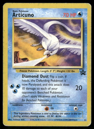 Articuno 22 Promo Wizards Black Star Promos Pokemon Lightly Played