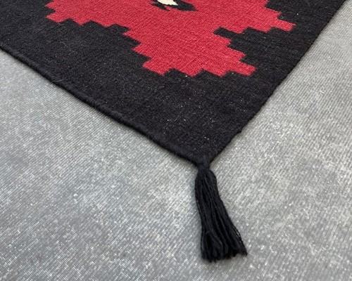 Red Navajo Wool Kilim Rug Native American style Southwestern Large area Rug 8×10 - Picture 5 of 6