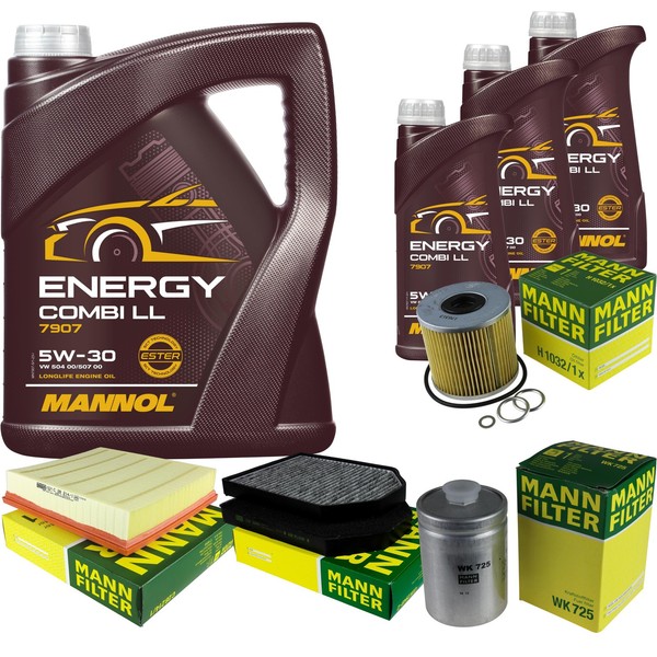 Mann Inspektionspaket 8L Mannol Energy 5W-30 FüR Audi A8 4.2 Quattro 3.7 S8-image