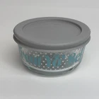 Pyrex Treat Yo Self 1 Cup 236ml Glass Storage Bowl Gray Lid 7201
