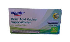 Equate Boric Acid Vaginal Suppositories for Vaginal Odor - 30 Suppositories