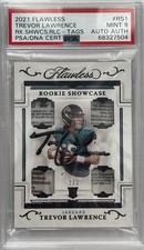 2021 Trevor Lawrence Flawless Rookie Auto Laundry Tags Showcase 2/3 PSA 9