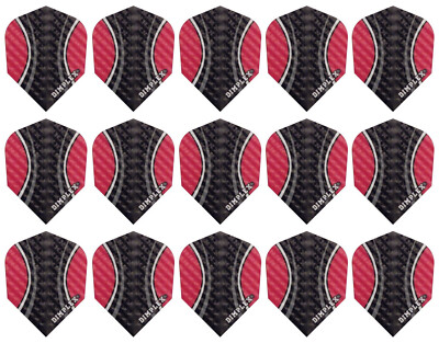 5 Sets Harrows Dimplex Standard Dart Flights - Ships w Tracking - Red Curve