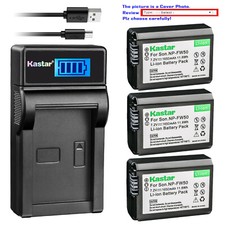 Kastar Battery LCD USB Charger for Sony Genuine NP-FW50  OEM BC-VW1 BC-TRW
