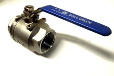 BALL VALVE 2" 2000 NPT FULL PORT 316 STAINLESS STEEL 2PC DESIGN SEAL WELD 159WH