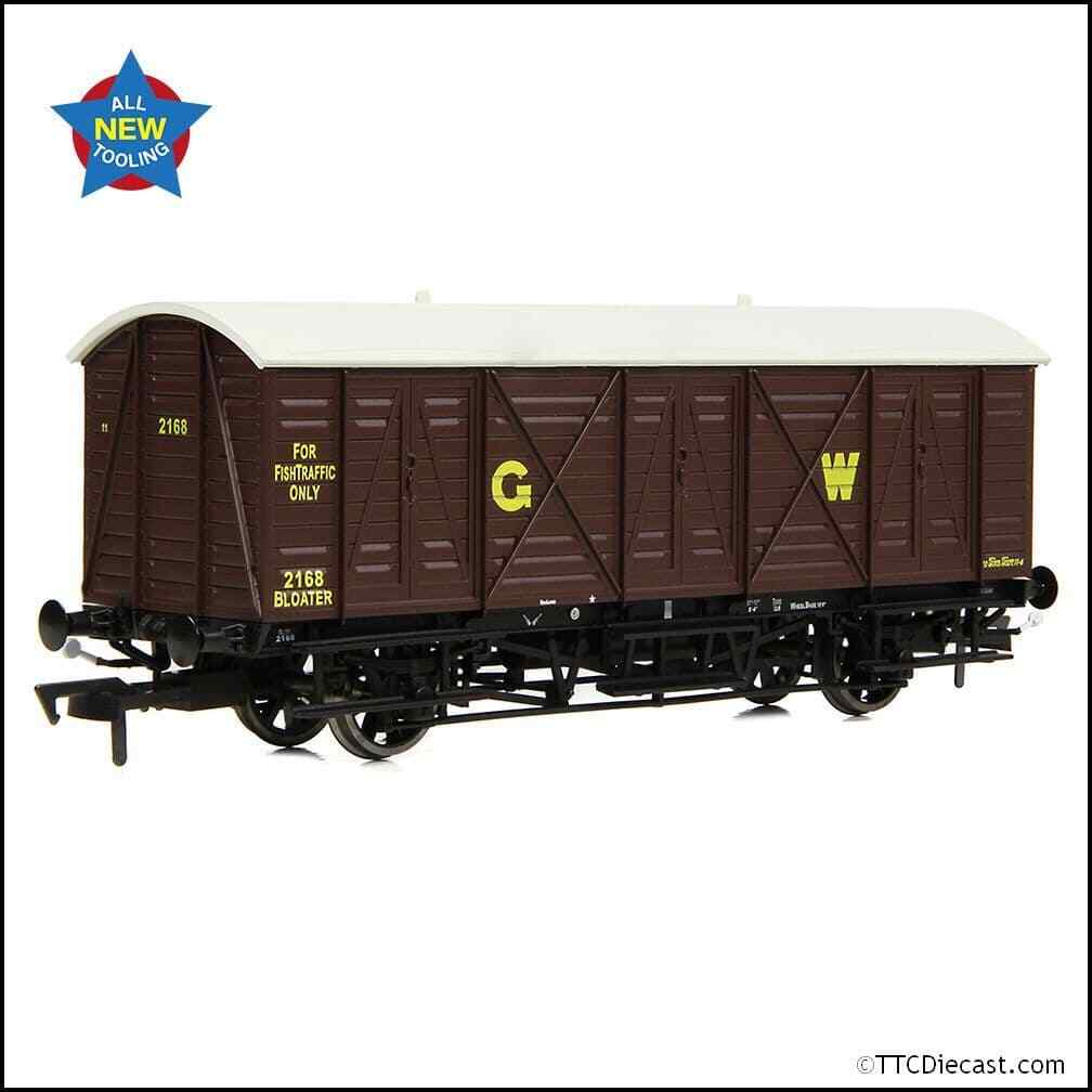 EFE Rail E87057 GWR 10T 'Bloater' Fish Van GWR Brown (GW) - OO Gauge