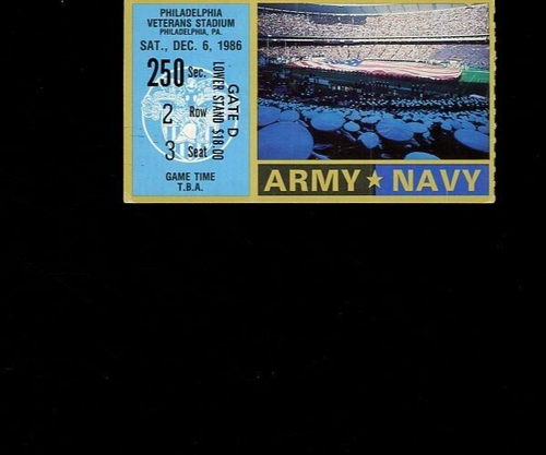 1986 Army vs Navy Ticket Stub - Bild 1 von 2