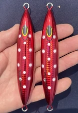 2 400g BLUEFIN TUNA Bomb JIGS - Red Glad Eddie Bomb  Heavy Bft Nighttime Fish