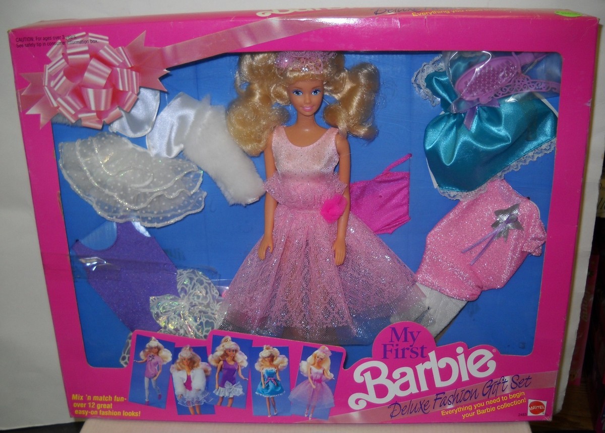 #249 NRFB Vintage Mattel My First Barbie Deluxe Fashion Giftset