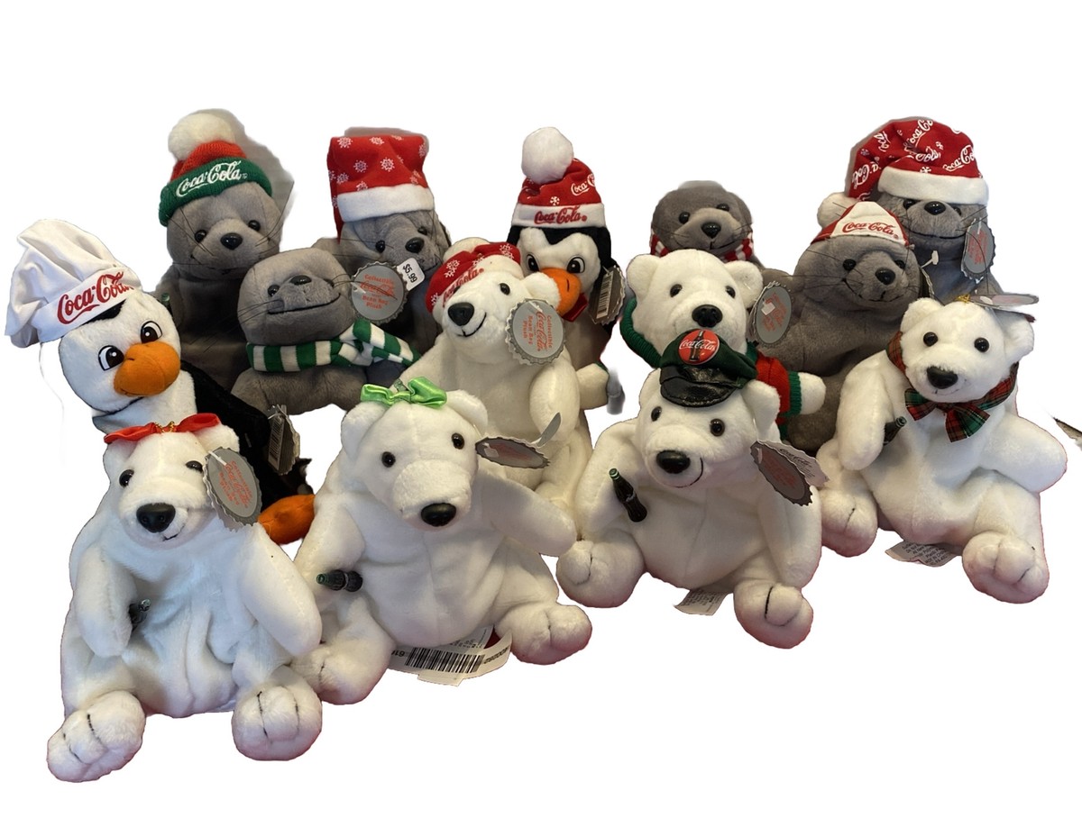 14 NWT COCA-COLA Beanie Babies Collectible Seals, Penguins Polar