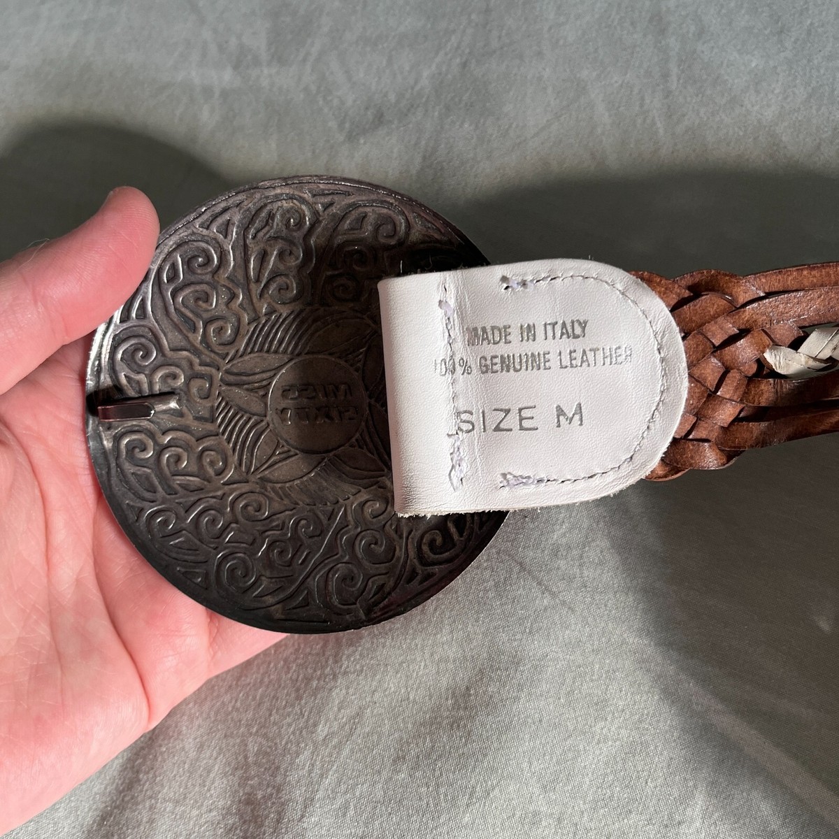 Miss sixty woman`s white leather belt Size M Italy | eBay display picture 2
