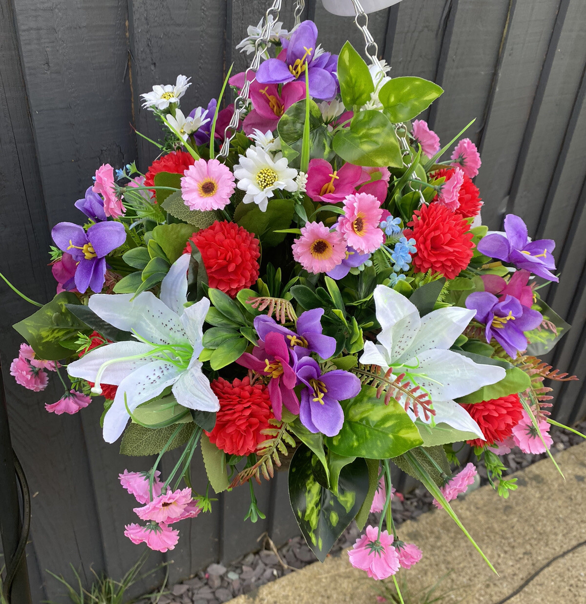  Special Offer (11) 12 Inch Rattan Hanging baskets with artificial