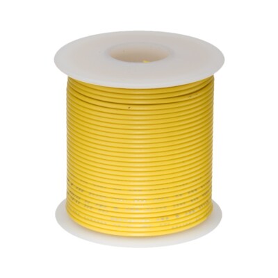 14 AWG Gauge GXL Automotive Stranded Hook Up Wire, 25 ft, Yellow, 60 Volts