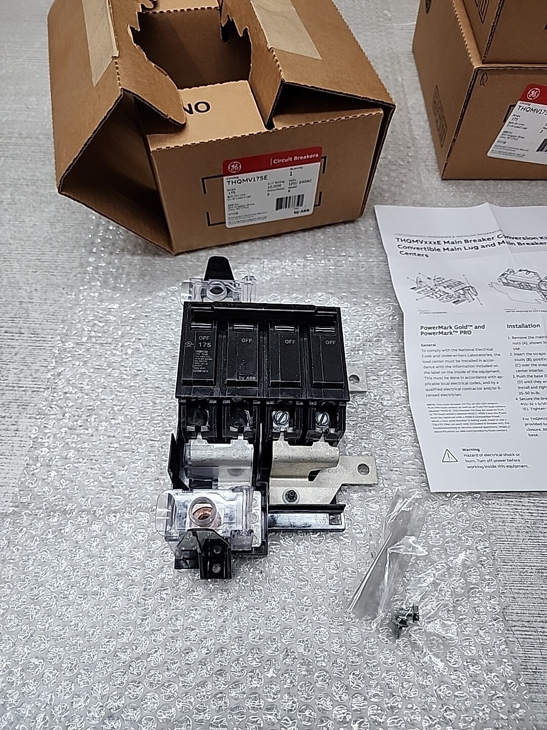 GE, THQMV175E, Circuit Breaker, 175 Amps 120/240V  (  NEW  )