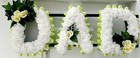 DAD Artificial Silk Funeral Flower Any 3 Letter Name Tribute Wreath BRO SON