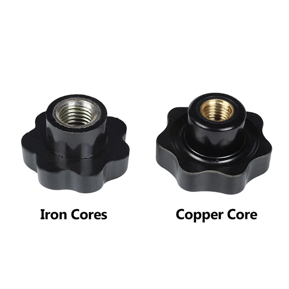 Sterngriff Mutter M4 - M20 Dreh Griff Rändelmutter Durchgangsloch Sternmutter - Bild 3 von 4