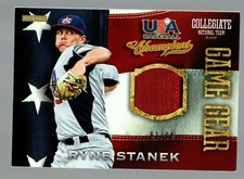 2013 USA Baseball Champions Game Gear Jerseys Prime #42 Ryne Stanek 61/99 