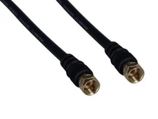 F-Type Male to Male RG-59U Coaxial Cable - 3ft / 6ft / 12ft / 25ft / 50ft