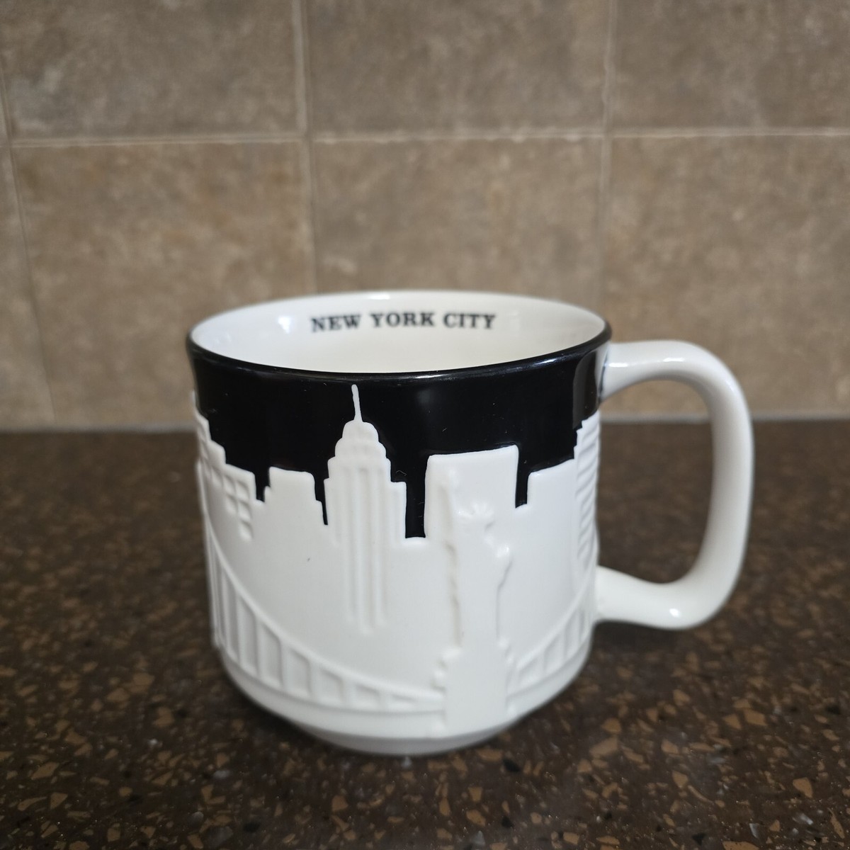 Starbucks Black White New York City Skyline Taxi 16oz Coffee