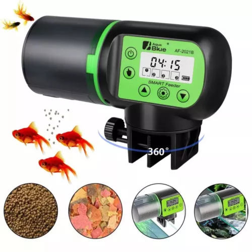Distributeur automatique d'aliments pour poissons aquarium distributeur automatique de nourriture pour poissons + minuterie - Photo 1/11