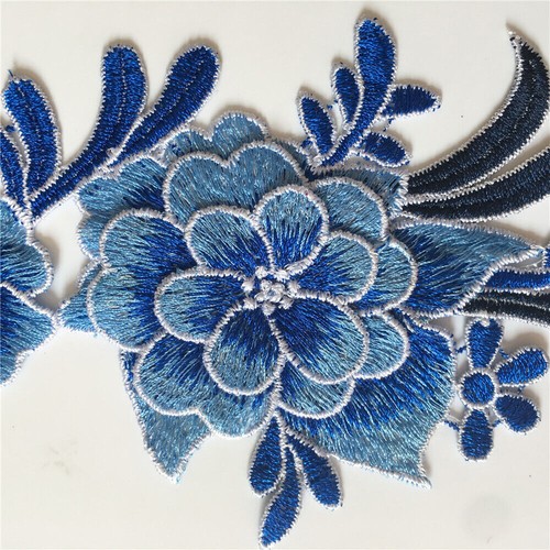 1pcs 3D Flower Embroidered Patches Left Side Sew Iron on Dress Clothing Applique - Picture 10 of 21