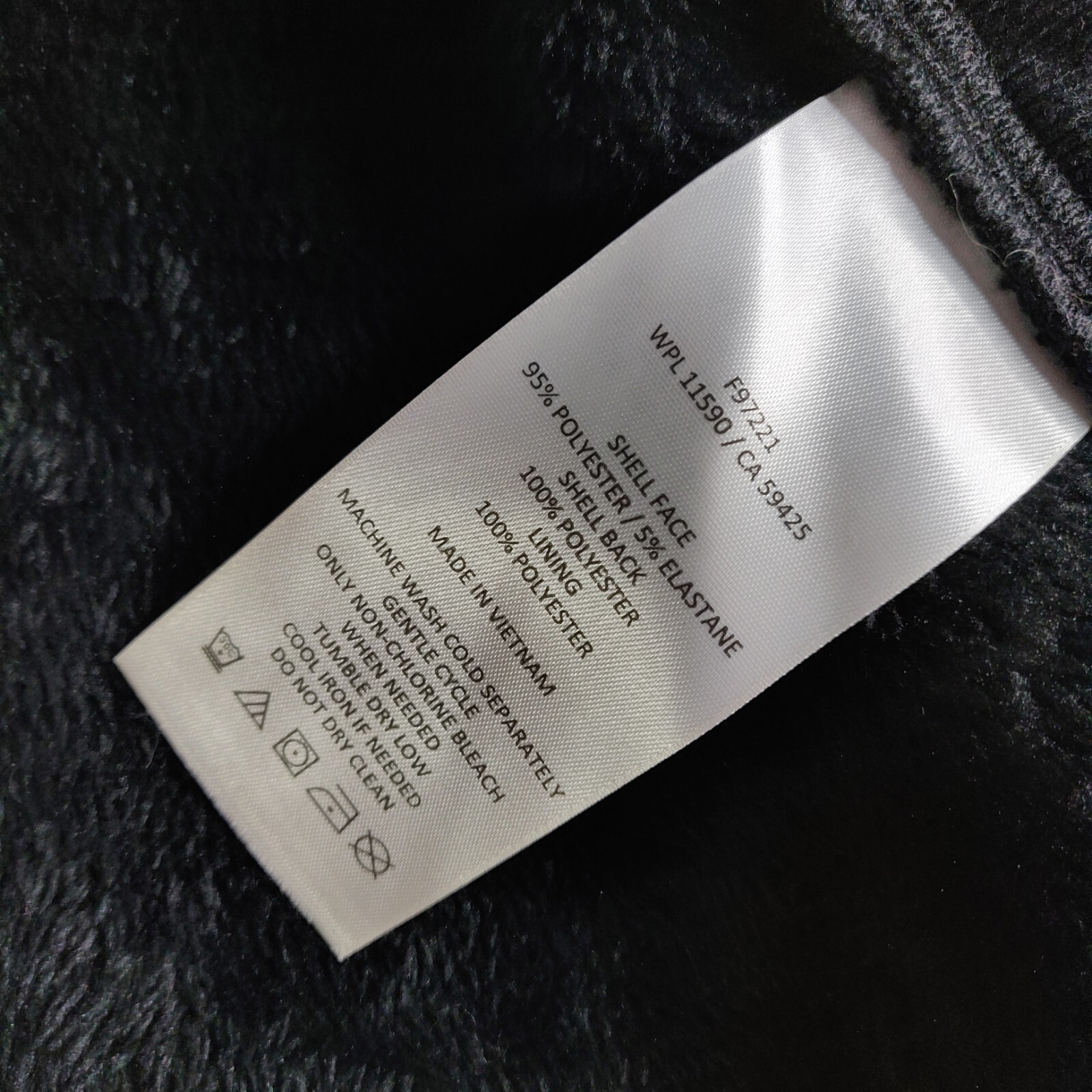TUMI Soft Shell Jacket Plush Sherpa Lined Zip Up Jacket Sz XL Grey Black image 6