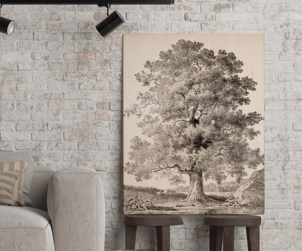 A big tree lithograph illustration fine art reproduction canvas or paper PRINT - Image 4 of 4