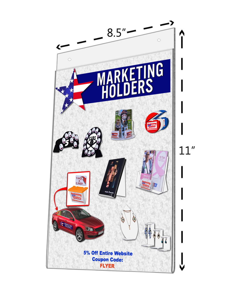 Literature Sign Brochure Wall Frame Holder Display Clear Acrylic Qty 25