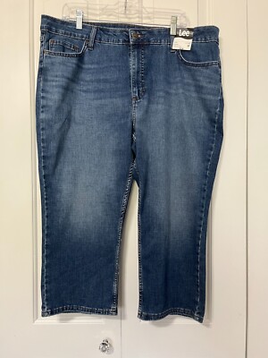 NEW with TAG LEE Blue JEANS CAPRI PANTS Womens Size 20 M
