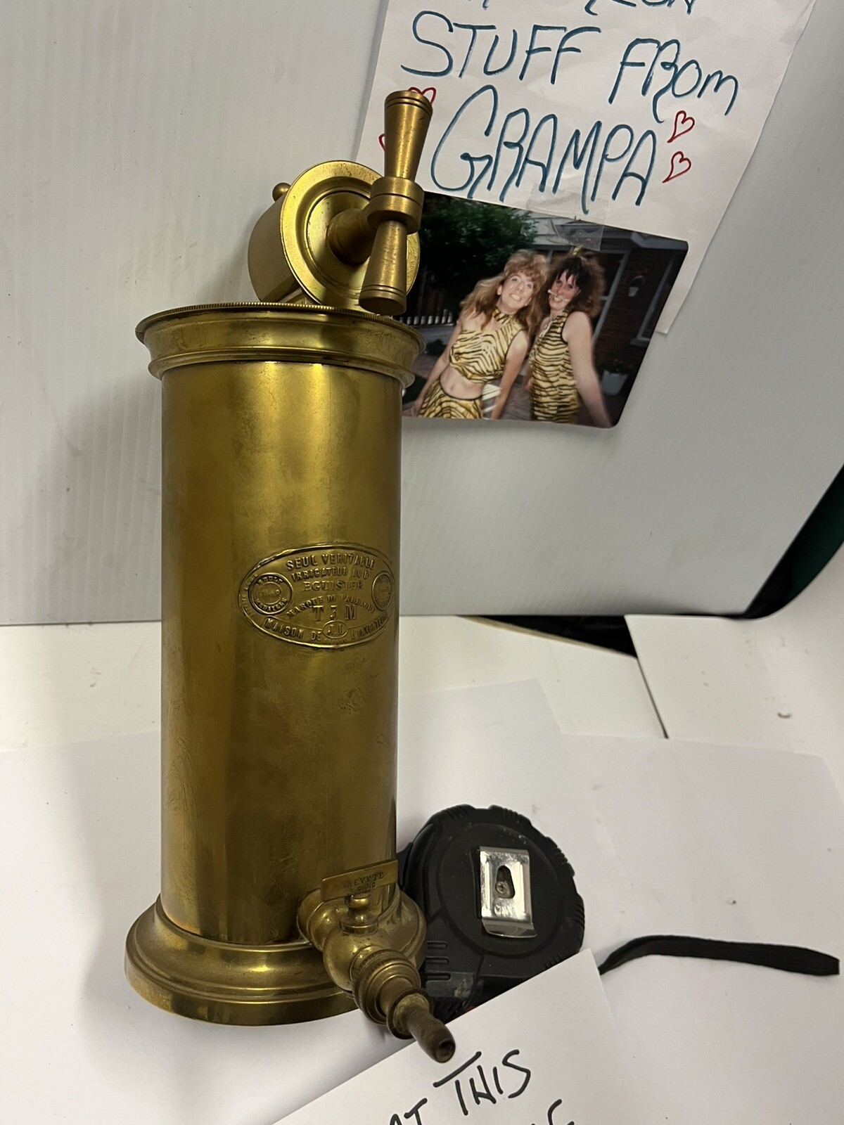 French Seul veritable irrigateur/irrigator Antique medical Device Brass Old