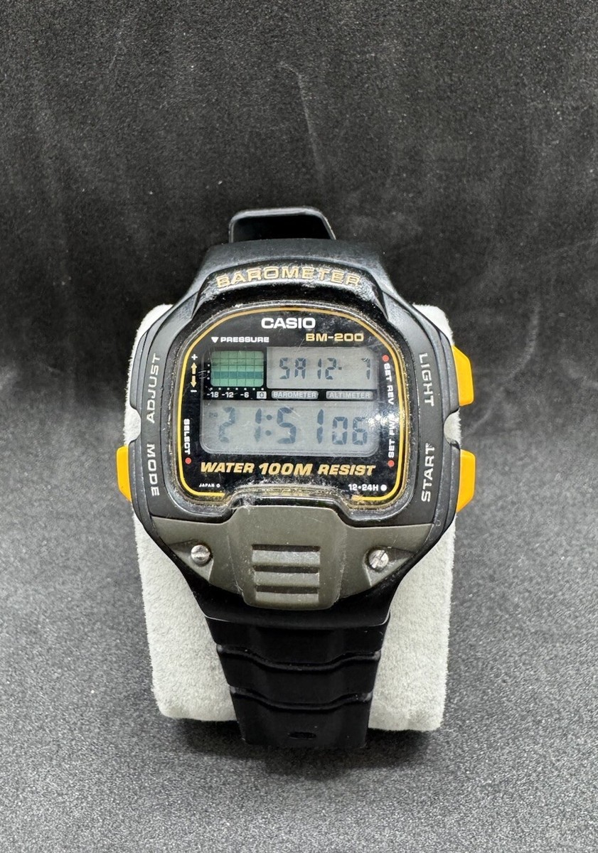 Casio BM-200W (983) Barometer Vintage Watch Japan | eBay