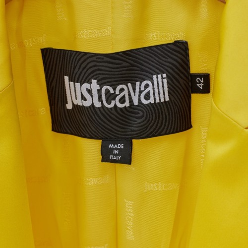 Just Cavalli Snake Pattern Yellow Blazer Jacket Size S - Picture 3 of 8