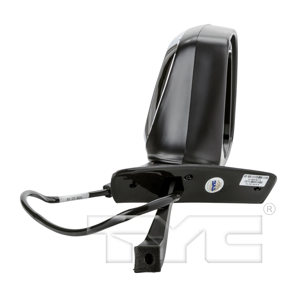 Espejo retrovisor eléctrico negro y cromado para pasajero Ford F-100 Ranger 1996 1997 Foto 4 de 4